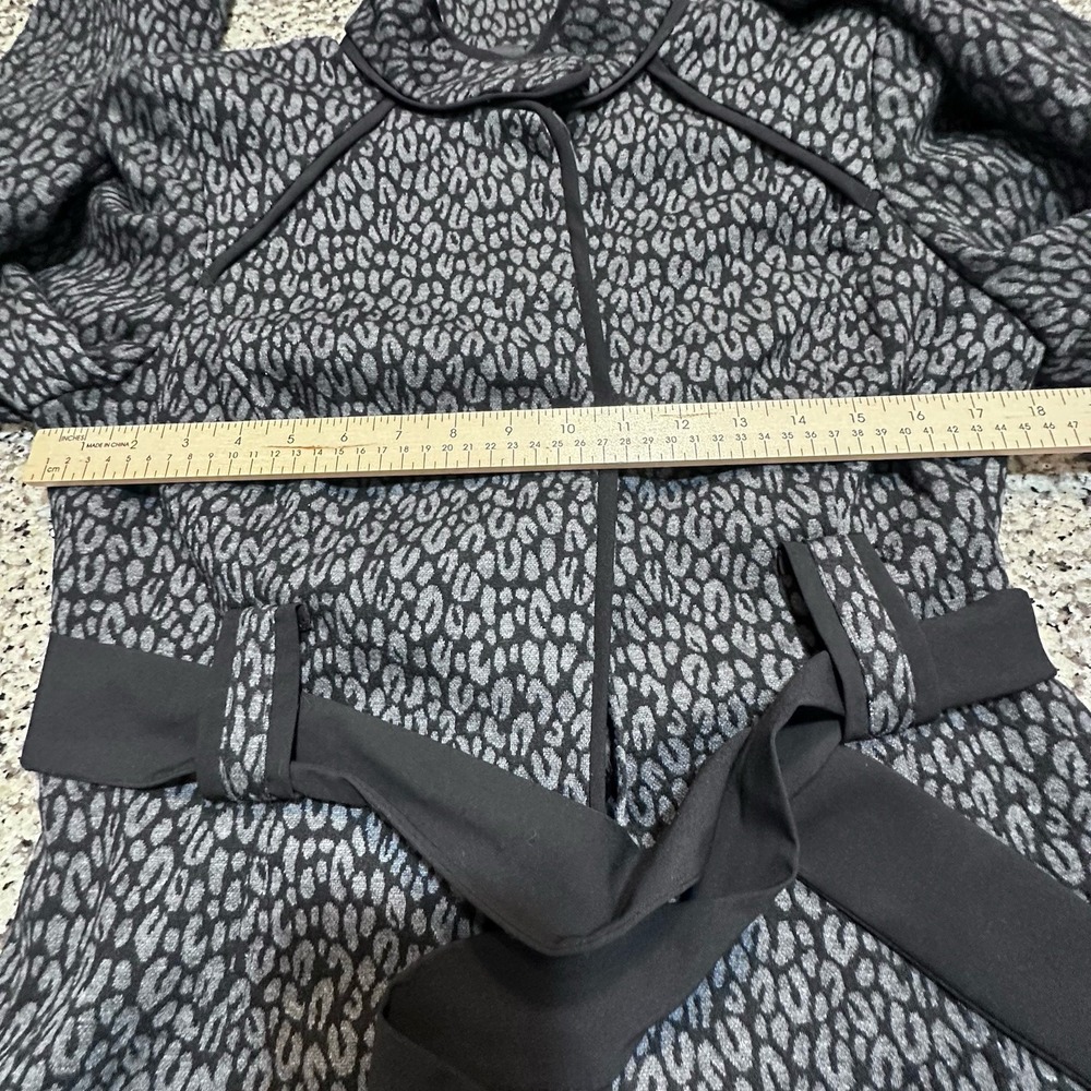 Sandro Women's Animal Print Jacket Size Small With Tie Waist Office Siren Career - Picture 7 of 10